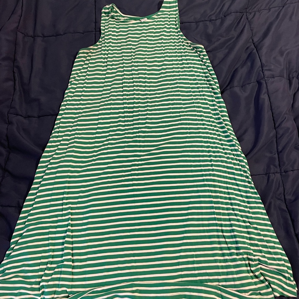 Old Navy Green and White Striped Top